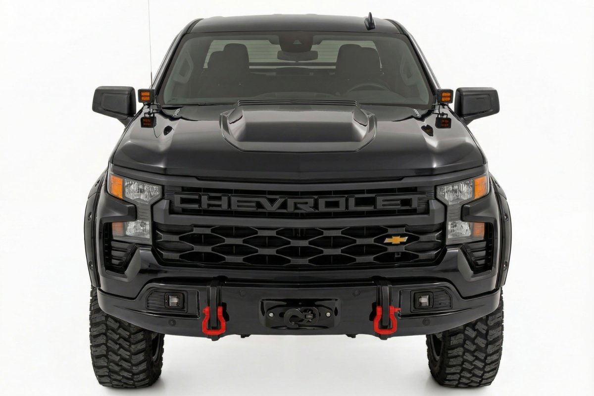 Chevrolet Silverado 1500 Bumper - Front - Rough Country - FXS - Black - '23-'26